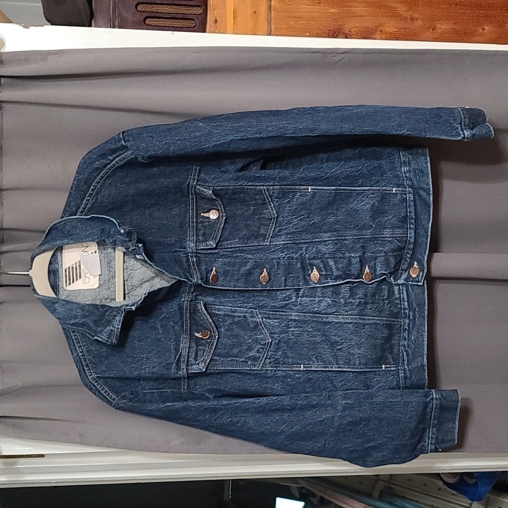 VTG Sasson Womens Denim Jacket Pockets Button-Up Adjustable USA Size M EUC